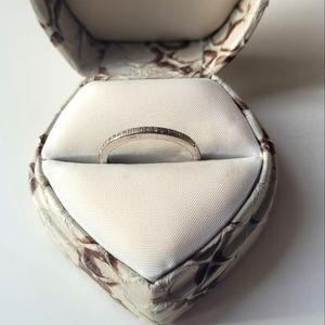 Tocara 925 silver ring with clear Rhinestones